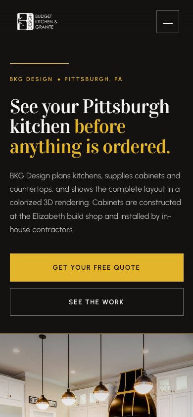 The new homepage on a phone