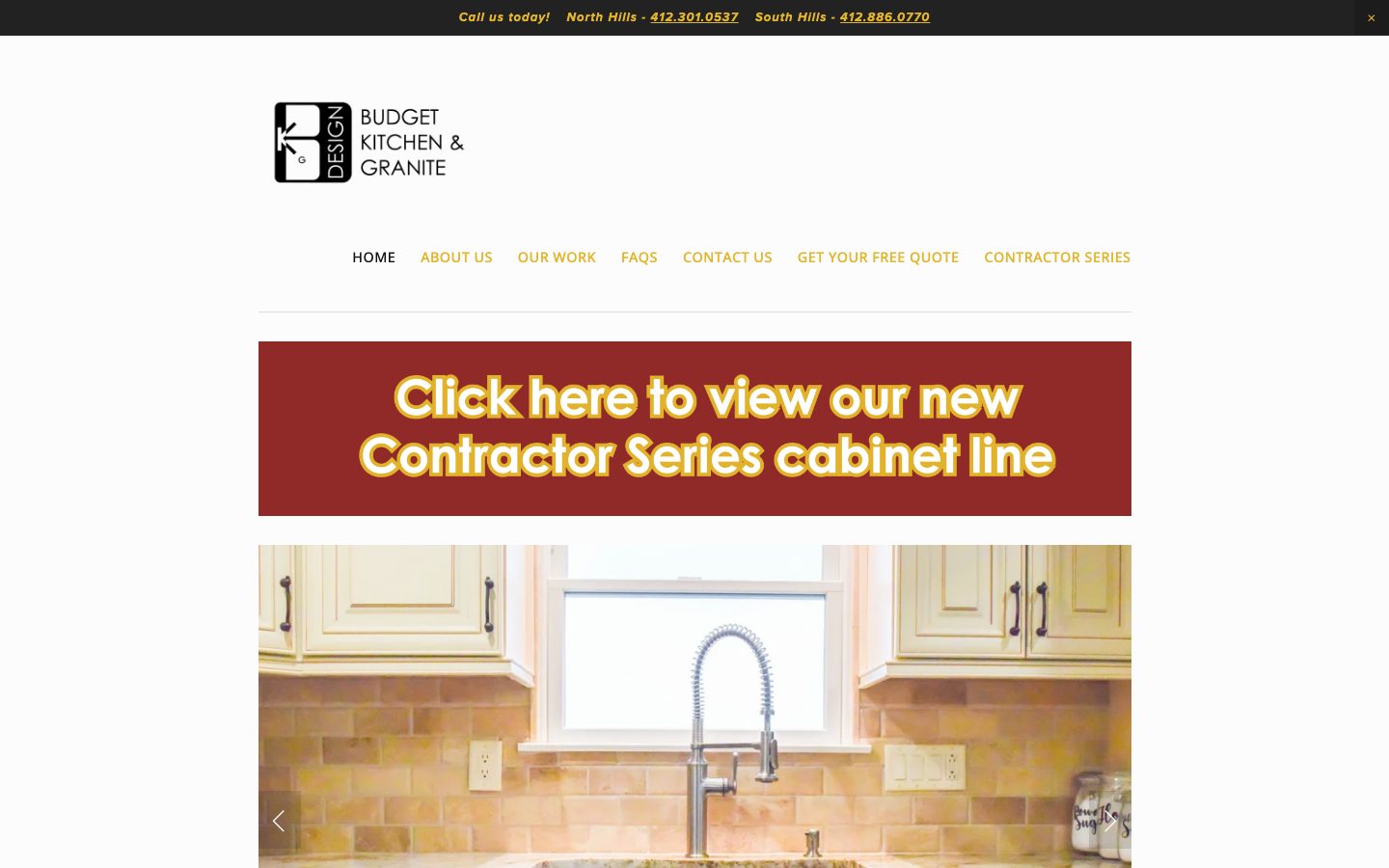 The current bkgdesign.com homepage
