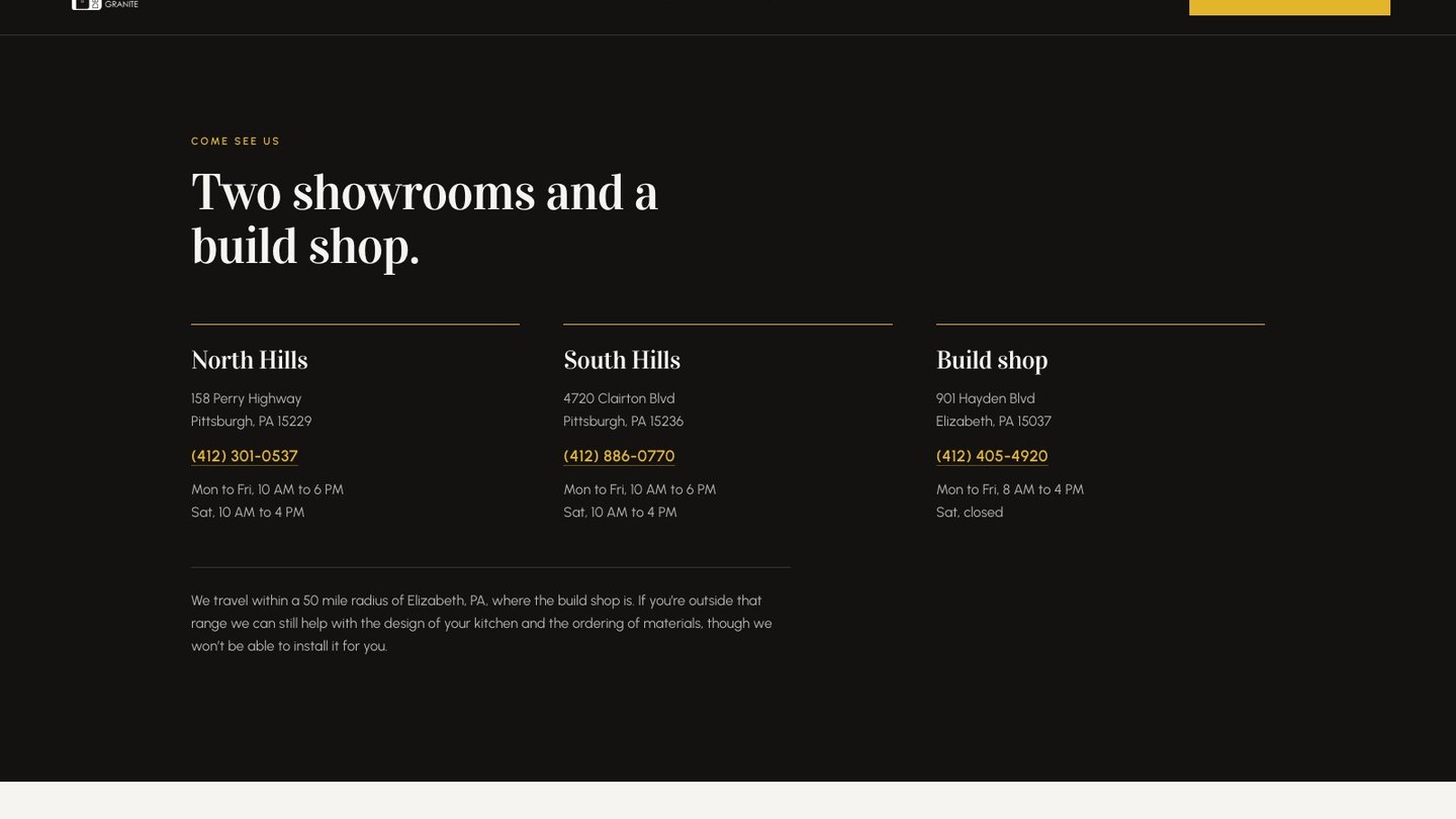 The recent work section of the new homepage
